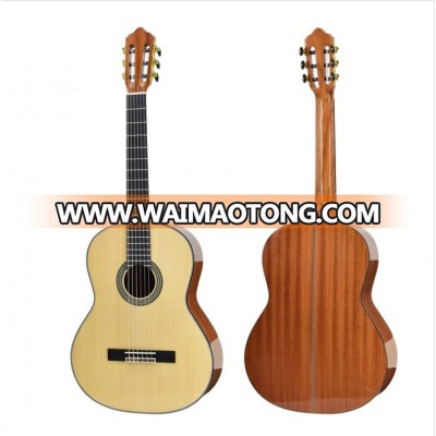 High quality 39 inch solid spruce classical guitar made in China